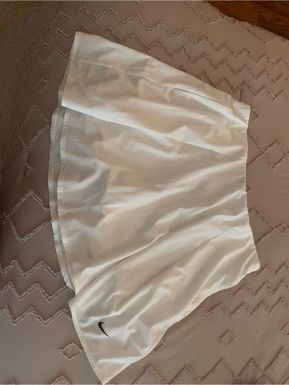 Nike White Women's Athletic Skort with Black Swoosh